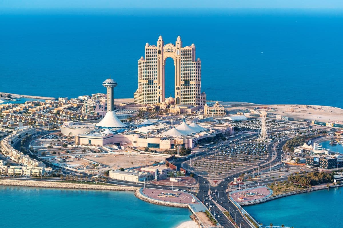 The city of Abu Dhabi is dotted with landmarks in the city.